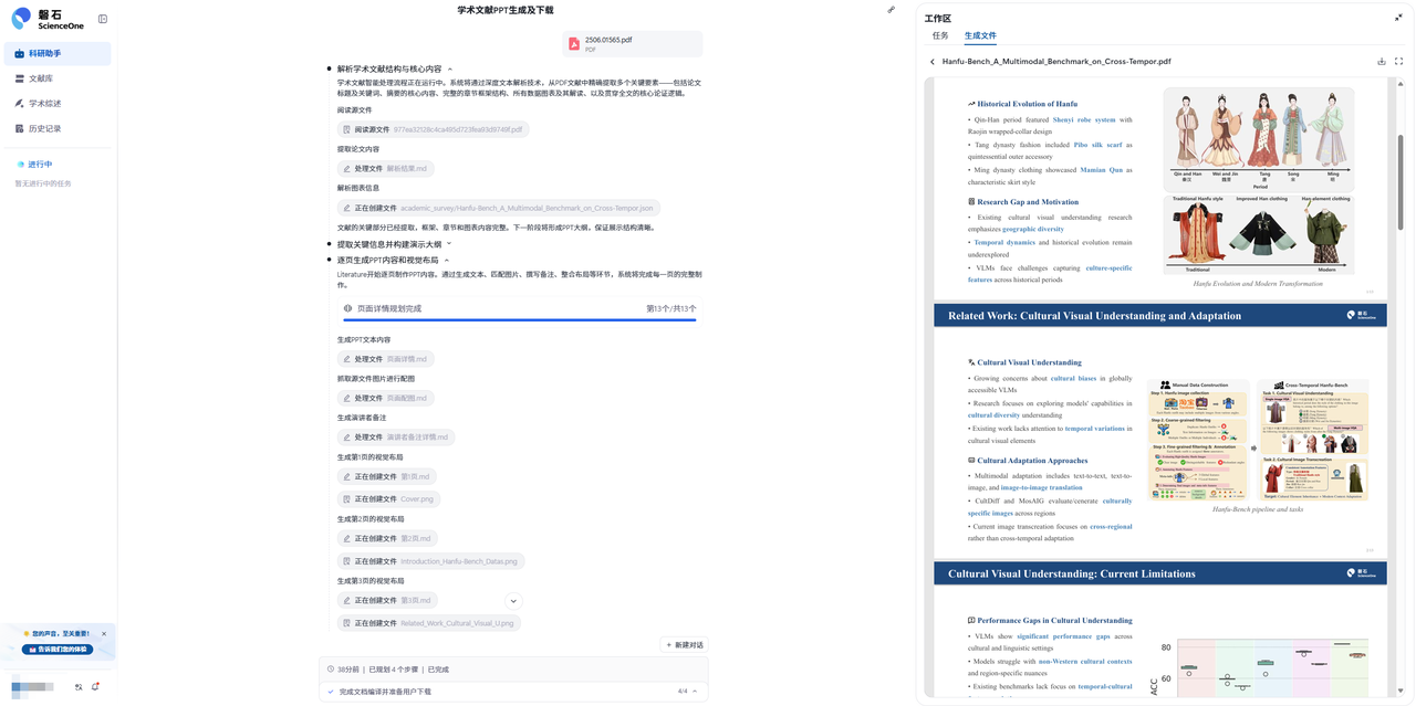 学术PPT生成过程